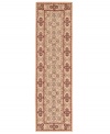 Add texture to any space with this magnificent hand-woven area rug. In muted gold, with deep red accents, the Country Heritage rug makes every room more comfortable with a luxuriously soft all-wool construction.