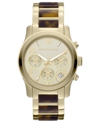 Slow and steady wins the race. This Runway watch from Michael Kors pairs golden tones with tortoise accents. Slow and steady wins the race. This Runway watch from Michael Kors pairs golden tones with tortoise accents.