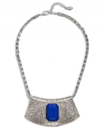 GUESS Silver-Tone Statement Necklace, SILVER