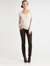 Inspired by denim skinnies, this sleek design has just the right amount of stretch for must-have appeal. Button closureZip flyLow-riseSkinny styleBelt loopsBack logo patchBack pocketsInseam, about 3198% cotton/2% elastaneMachine washMade in Italy Model shown is 5'11 (180cm) wearing US size 4. Additional Information Women's Premier Designer & Contemporary Size Guide Inspired by denim skinnies, this sleek design has just the right amount of stretch for must-have appeal. Button closureZip flyLow-riseSkinny styleBelt loopsBack logo patchBack pocketsInseam, about 3198% cotton/2% elastaneMachine washMade in Italy Model shown is 5'11 (180cm) wearing US size 4. Additional Information Women's Premier Designer & Contemporary Size Guide