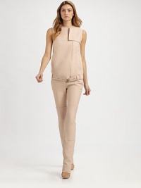 This slim silhouette is tailored from finespun wool and finished with utility-inspired details.Self waistband with belt loopsZip fly with hook-and-tab closureSide slash pocketsKnee patchesAnkle zippersBack patch pocketsWoolDry cleanImported of Italian fabricModel shown is 5'11 (180cm) wearing US size 4. This slim silhouette is tailored from finespun wool and finished with utility-inspired details.Self waistband with belt loopsZip fly with hook-and-tab closureSide slash pocketsKnee patchesAnkle zippersBack patch pocketsWoolDry cleanImported of Italian fabricModel shown is 5'11 (180cm) wearing US size 4.