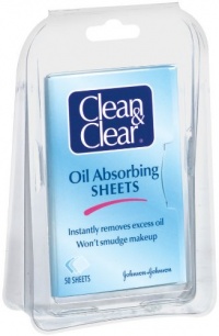 Clean & Clear Oil-Absorbing Sheets, 50 Count (Pack of 2)