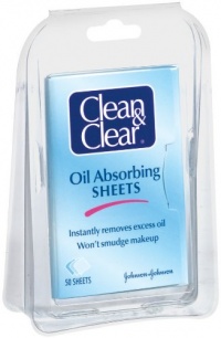 Clean & Clear Oil-Absorbing Sheets, 50 Count (Pack of 2) Clean & Clear Oil-Absorbing Sheets, 50 Count (Pack of 2)