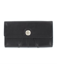 Keep your checkbook balanced and your finances buttoned up with Kenneth Cole Reaction's clutch wallet. Keep your checkbook balanced and your finances buttoned up with Kenneth Cole Reaction's clutch wallet.