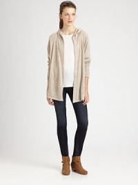 The comfort of a hoodie in stylish open-front silhouette crafted from soft heathered jersey.HoodRaglan sleevesOpen frontModalMachine washImportedModel shown is 5'9½ (176cm) wearing US size Small. The comfort of a hoodie in stylish open-front silhouette crafted from soft heathered jersey.HoodRaglan sleevesOpen frontModalMachine washImportedModel shown is 5'9½ (176cm) wearing US size Small.