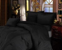 Chezmoi Collection 7 Pieces Solid Black Microsuede Comforter 104x92 bed-in-a-bag Set King Size Chezmoi Collection 7 Pieces Solid Black Microsuede Comforter 104x92 bed-in-a-bag Set King Size