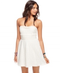 Pretty young thing: American Rag creates the perfect day dress, pairing gorgeous lace fabric with a flirty a-line shape! Style the frock with kitten heels for the sweetest party look! Pretty young thing: American Rag creates the perfect day dress, pairing gorgeous lace fabric with a flirty a-line shape! Style the frock with kitten heels for the sweetest party look!