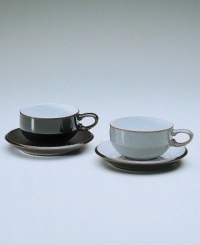 A perfect foil to the tea cup, the stoneware saucer is versatile and stylish. Shades of white, charcoal and black, as well as a reflective glaze combine for modern polish. A perfect foil to the tea cup, the stoneware saucer is versatile and stylish. Shades of white, charcoal and black, as well as a reflective glaze combine for modern polish.
