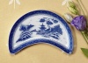 Mottahedeh Blue Canton Crescent Salad Plate 8.5 in