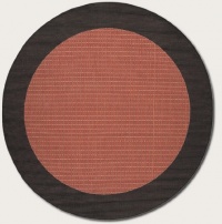 Couristan 1005/4000 Recife Checkered Field Terra Cotta/Black Rug, 8-Feet 6-Inch Round Couristan 1005/4000 Recife Checkered Field Terra Cotta/Black Rug, 8-Feet 6-Inch Round