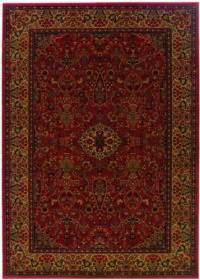 Couristan 3760/4872 Everest Ardebil/Crimson 7-Feet 10-Inch Square Rug Couristan 3760/4872 Everest Ardebil/Crimson 7-Feet 10-Inch Square Rug