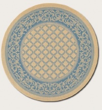 Couristan 1016/5500 Recife Garden Lattice Natural/Blue Rug, 7-Feet 6-Inch Round Couristan 1016/5500 Recife Garden Lattice Natural/Blue Rug, 7-Feet 6-Inch Round