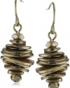 Kenneth Cole New York Gold-Tone Disk Stack Drop Earrings