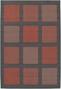 Couristan Recife Summit Terracotta/Black Area Rug 8'6x13' Couristan Recife Summit Terracotta/Black Area Rug 8'6x13'