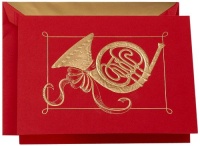 Crane & Co. Hand Engraved French Horn Holiday Card (KN9223V) Crane & Co. Hand Engraved French Horn Holiday Card (KN9223V)