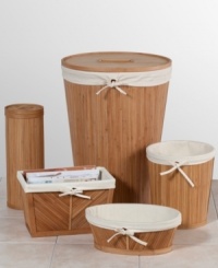 Natural inspiration meets modern simplicity in the Eco Styles bath storage, featuring handcrafted bamboo wood in an innovative tongue-and-groove design. Accomodates three rolls of bath tissue. Natural inspiration meets modern simplicity in the Eco Styles bath storage, featuring handcrafted bamboo wood in an innovative tongue-and-groove design. Accomodates three rolls of bath tissue.