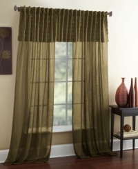 Incorporating traditional Southern flair with breezy texture, the Georgia window panel features fabulous draping in richly textured polyester. Layer with the Georgia valance for a rustic, earthy look. Incorporating traditional Southern flair with breezy texture, the Georgia window panel features fabulous draping in richly textured polyester. Layer with the Georgia valance for a rustic, earthy look.