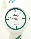 Lacoste GOA White Dial White and Green Logo Strap Unisex Watch 2010522