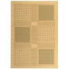 Safavieh CY1928-1E01 Courtyard Collection Natural and Olive Indoor/Outdoor Area Rug, 2-Feet by 3-Feet 7-Inch
