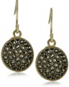 Kenneth Cole New York Gold Disc Pave Drop Earrings