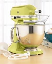 Retro styled and easy to use, the KitchenAid Artisan stand mixer is the perfect kitchen companion. Employing a unique tilting head to facilitate bowl and content removal, this mixer is undeniably handy. Hassle-free total replacement warranty and one-year full warranty. Model KSM150PS. Qualifies for Rebate Retro styled and easy to use, the KitchenAid Artisan stand mixer is the perfect kitchen companion. Employing a unique tilting head to facilitate bowl and content removal, this mixer is undeniably handy. Hassle-free total replacement warranty and one-year full warranty. Model KSM150PS. Qualifies for Rebate