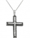 Effy Jewlery 14K Gold Black and White Diamond Cross Pendant, .59 TCW