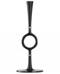 Definitely a highlight. This Design With Light candlestick from Dansk brings a little old-fashioned drama to your decor with its sleek modern design in dark aluminum. Definitely a highlight. This Design With Light candlestick from Dansk brings a little old-fashioned drama to your decor with its sleek modern design in dark aluminum.