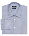 Boss Black Long-sleeved Cotton Checked Dress Shirt By Hugo Boss