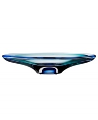 An elegant fluidity in shades of the sea gives this Vision dish from Kosta Boda an ethereal quality that's truly mesmerizing. Royal and azure blues deepen and fade in heavy art glass with an elongated shape and endless allure. An elegant fluidity in shades of the sea gives this Vision dish from Kosta Boda an ethereal quality that's truly mesmerizing. Royal and azure blues deepen and fade in heavy art glass with an elongated shape and endless allure.