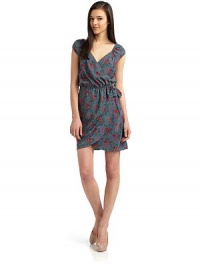 THE LOOKBerry printCrossover v-neckCap sleeves with gathered details Elastic waist with mock tie detailTulip hemTHE FITAbout 36 from shoulder to hemTHE MATERIALSilkCARE & ORIGINDry cleanImportedModel shown is 5'10½ (179cm) wearing US size Small. THE LOOKBerry printCrossover v-neckCap sleeves with gathered details Elastic waist with mock tie detailTulip hemTHE FITAbout 36 from shoulder to hemTHE MATERIALSilkCARE & ORIGINDry cleanImportedModel shown is 5'10½ (179cm) wearing US size Small.