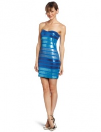 As U Wish Juniors Stripe Sequin Strapless Dress As U Wish Juniors Stripe Sequin Strapless Dress