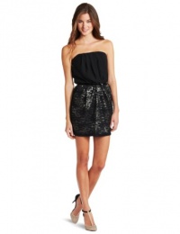As U Wish Juniors Strapless Lace Dress With Pockets, Black, Small As U Wish Juniors Strapless Lace Dress With Pockets, Black, Small