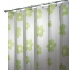 Interdesign Poppy Stall Size Shower Curtain, Green, 54 Inches X 78 Inches