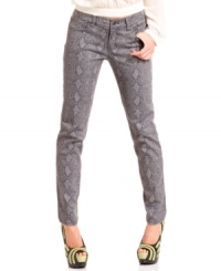 Perfect your fierce look for the school year with a pair of skinny jeans from BeBop that flaunt the season's wildest print: snakeskin! Perfect your fierce look for the school year with a pair of skinny jeans from BeBop that flaunt the season's wildest print: snakeskin!