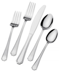 Find a winning hand in the Casino flatware set from Wallace. Flat handles with an engraved edge and geometric shape offer a look of effortless polish. With hostess set, too! Find a winning hand in the Casino flatware set from Wallace. Flat handles with an engraved edge and geometric shape offer a look of effortless polish. With hostess set, too!
