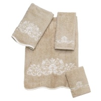Avanti Premier Venetian Scroll 4-Piece Towel Set, Linen Avanti Premier Venetian Scroll 4-Piece Towel Set, Linen
