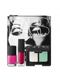 The ultimate blond bombshell and Andy Warhol's greatest actress, Candy Darling thought beauty was a duty and worked harder at it than anyone. NARS commemorates Candy's legendary look with a silver deluxe cosmetics bag filled with tools for making your mark and doing your beauty duty. Includes Candy Darling Nail Polish in Electric Pink, Femme Fatale Duo Eyeshadow in Sheer White Shimmer and Fresh Mint Green, Women In Revolt Larger Than Life Lip Gloss in Hot Pink in a Candy Darling cosmetic bag. The ultimate blond bombshell and Andy Warhol's greatest actress, Candy Darling thought beauty was a duty and worked harder at it than anyone. NARS commemorates Candy's legendary look with a silver deluxe cosmetics bag filled with tools for making your mark and doing your beauty duty. Includes Candy Darling Nail Polish in Electric Pink, Femme Fatale Duo Eyeshadow in Sheer White Shimmer and Fresh Mint Green, Women In Revolt Larger Than Life Lip Gloss in Hot Pink in a Candy Darling cosmetic bag.