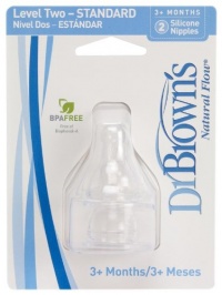 Dr. Brown's 2 Pack Natural Flow Level 2 Standard Nipple Dr. Brown's 2 Pack Natural Flow Level 2 Standard Nipple