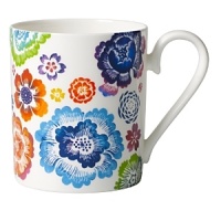 Colorful flowers bloom across this bone-china mug from Villeroy & Boch. It pairs perfectly with other pieces in the collection, allowing for endless creative combinations. Colorful flowers bloom across this bone-china mug from Villeroy & Boch. It pairs perfectly with other pieces in the collection, allowing for endless creative combinations.