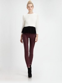 EXCLUSIVELY AT SAKS. Light, colorblocked crepe styled in a top-fit silhouette with a waist-defining peplum.JewelneckLong sleevesAbout 24 from shoulder to hemCenter back zipperRayonDry cleanImportedModel shown is 5'10 (177cm) wearing US size Small. EXCLUSIVELY AT SAKS. Light, colorblocked crepe styled in a top-fit silhouette with a waist-defining peplum.JewelneckLong sleevesAbout 24 from shoulder to hemCenter back zipperRayonDry cleanImportedModel shown is 5'10 (177cm) wearing US size Small.