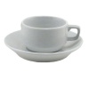 BIA Cordon Bleu Bistro Espresso Cup and Saucer, Set of 4, White