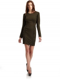 THE LOOKCrewneckBack zip with hook and eye closureLong sleeves with ruched panelsRuched panel detailsStriped printTHE FITAbout 34 from shoulder to hemTHE MATERIAL90% rayon/10% spandexCARE & ORIGINDry cleanMade in USA THE LOOKCrewneckBack zip with hook and eye closureLong sleeves with ruched panelsRuched panel detailsStriped printTHE FITAbout 34 from shoulder to hemTHE MATERIAL90% rayon/10% spandexCARE & ORIGINDry cleanMade in USA