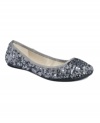 Keep shining. Put some sparkle in your step with Kenneth Cole Reaction's Slip GLoss Too ballet flats.