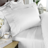 Egyptian Linen 600-Thread-Count Egyptian Cotton 600TC Duvet Set and 2 Shams, King, White Solid 600 TC Egyptian Linen 600-Thread-Count Egyptian Cotton 600TC Duvet Set and 2 Shams, King, White Solid 600 TC