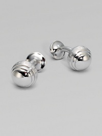 Handsomely crafted from fine sterling silver with logo detail.Sterling silverAbout ½ diam.Made in Italy