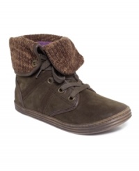 So warm and cozy. Blowfish's Razmitten booties feature a lace-up vamp and can be cuffed up or down. So warm and cozy. Blowfish's Razmitten booties feature a lace-up vamp and can be cuffed up or down.