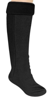 Capelli New York Solid Microfiber Fleece With Spandex Tall Rain Boot Liner Jet Black Large Capelli New York Solid Microfiber Fleece With Spandex Tall Rain Boot Liner Jet Black Large