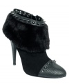 Spikes and faux-fur trim make the Fortuna faux-fur booties by ABS by Allen Schwartz a nice choice for those colder days.