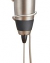 BonJour Battery-Powered Cafe Latte Frother with Stand, Chrome/Black