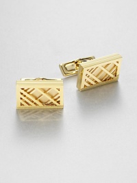 Metal check panels lend signature style to any dress wardrobe.Brass/stainless steelAbout 1 x 1Imported Metal check panels lend signature style to any dress wardrobe.Brass/stainless steelAbout 1 x 1Imported